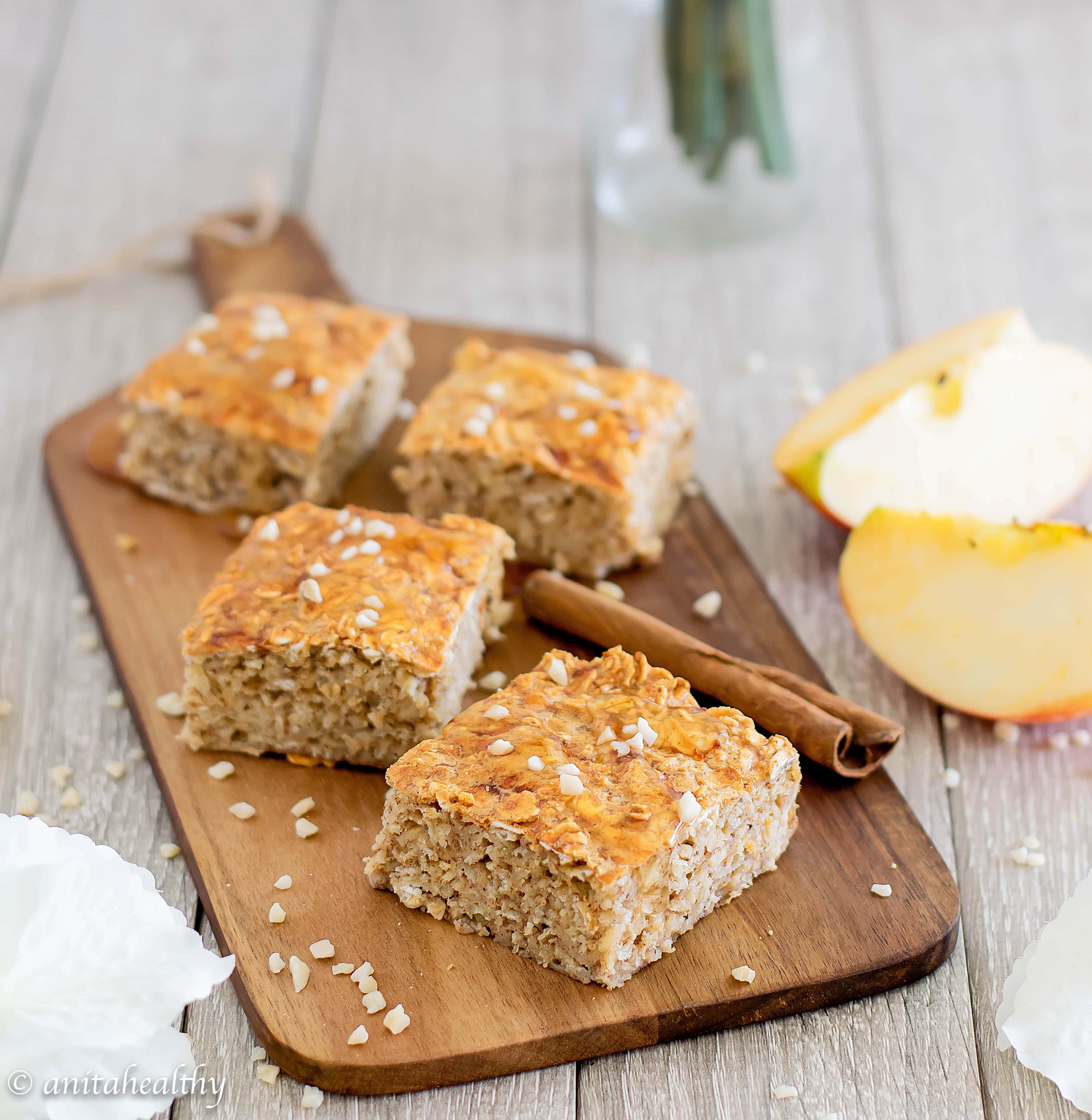 Quadrados de Aveia e maçã