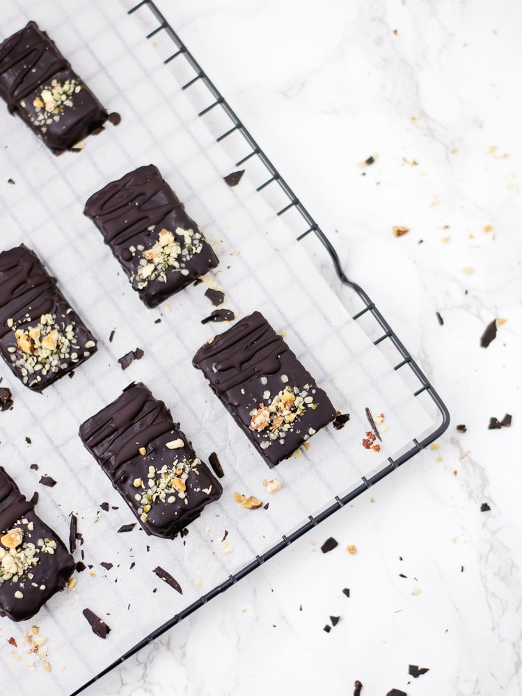 Barritas energéticas de chocolate