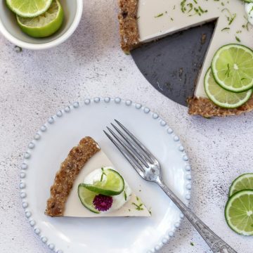 Tarte de Côco e Lima vegan