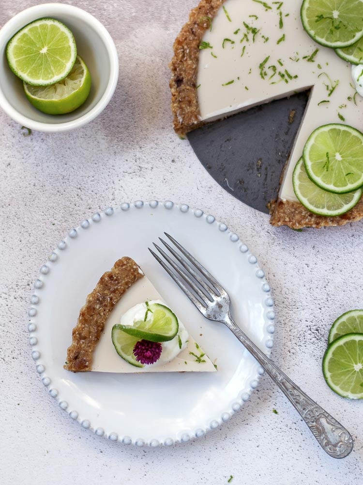 Tarte de Côco e Lima vegan