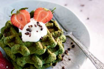 Waffles proteicas verdes