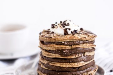 Panquecas abóbora com recheio de chocolate