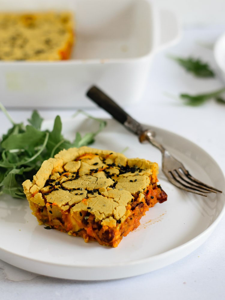 Torta vegan de grão com chilli