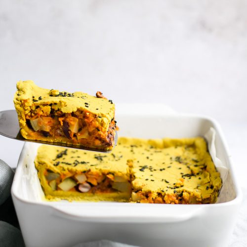 Torta vegan de grão com chilli