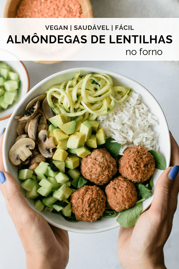 Almondegas de Lentilhas no forno