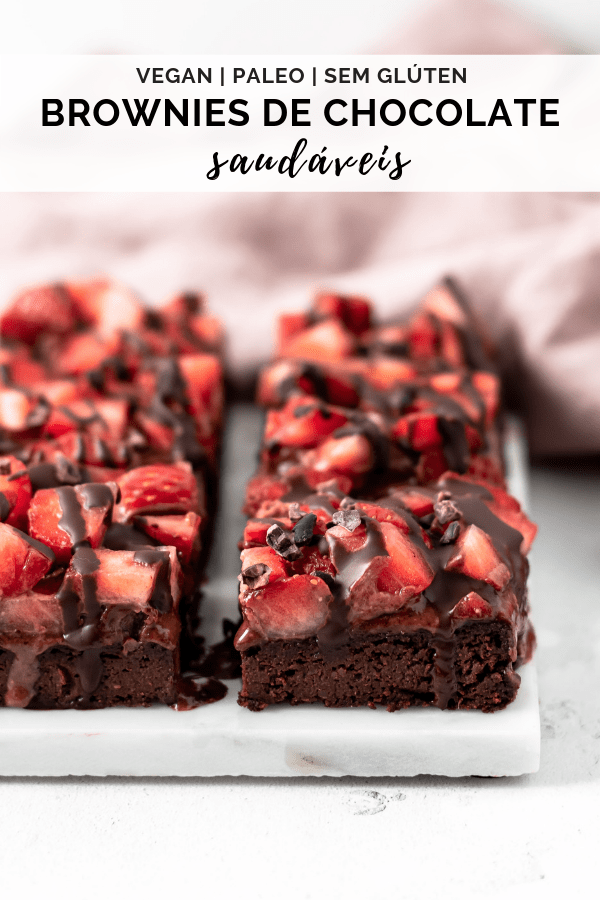 Brownies de chocolate Saudáveis, Vegan e sem açúcar