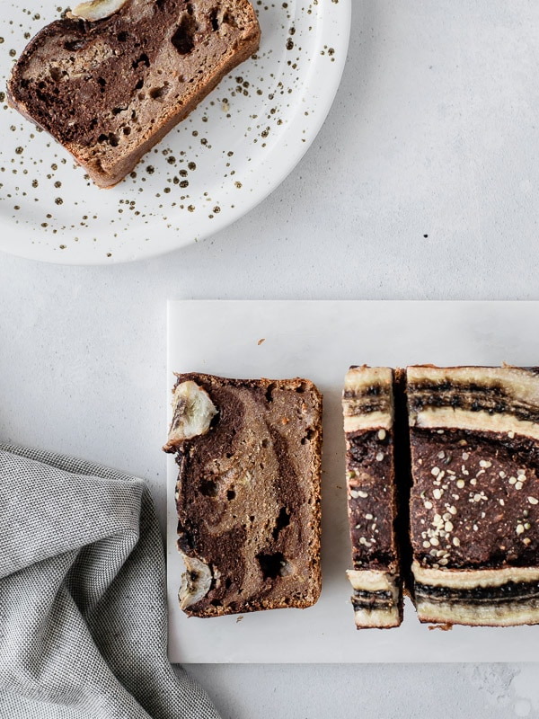 Bolo Mármore de Banana Vegan