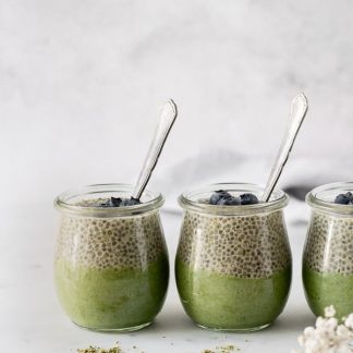 Pudim de Chia e Matcha