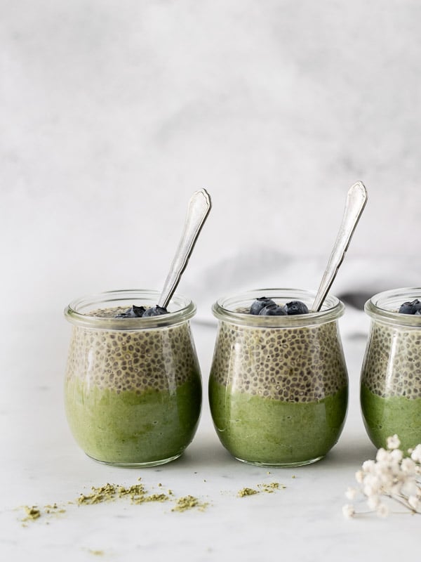 Pudim de Chia e Matcha
