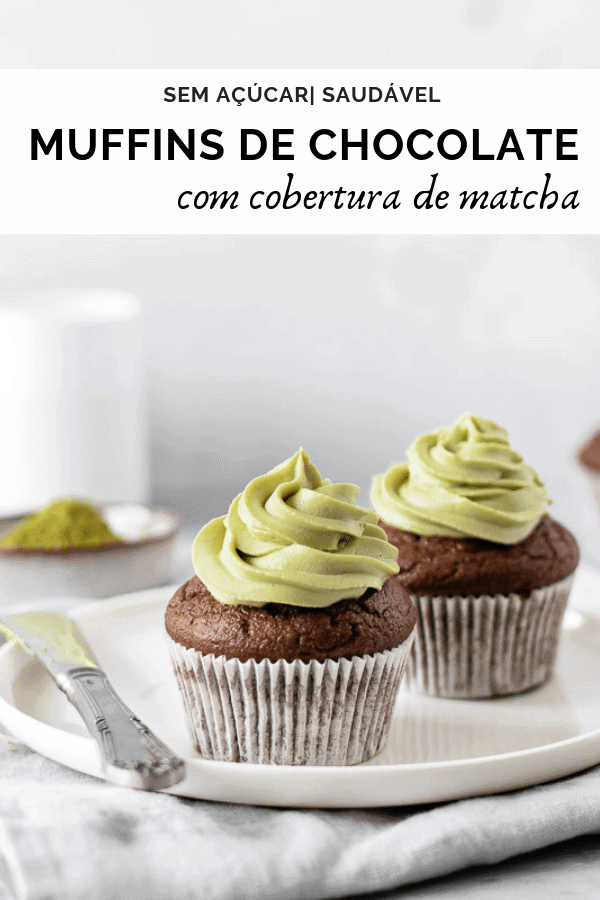 Muffins de Chocolate com cobertura de matcha 1.png Muffins de Chocolate com cobertura de matcha