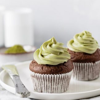 Muffins de Chocolate com matcha