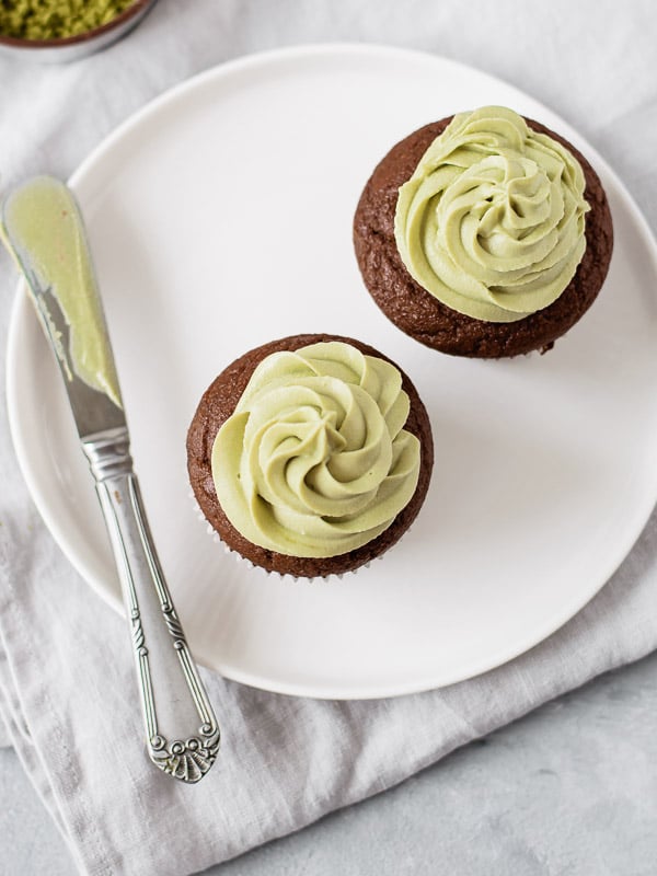 Muffins de Chocolate com matcha