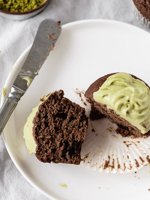 Muffins de Chocolate com matcha