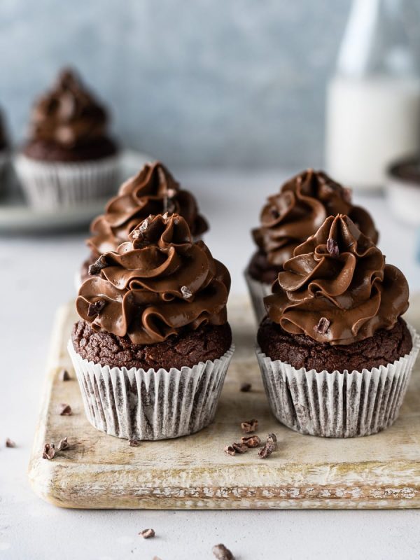Muffins de Chocolate com cobertura