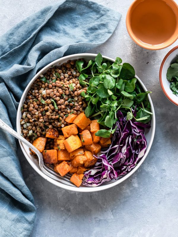 Veggie Bowl de Lentilhas e abóbora