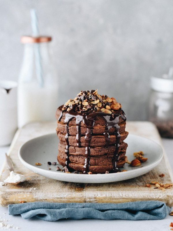 Panquecas de abóbora e cacau
