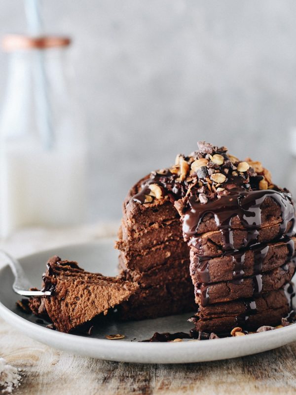 Panquecas de abóbora e cacau