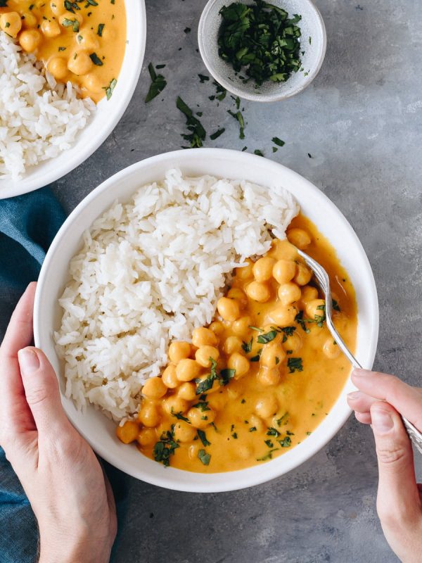 Caril de Grão com manga