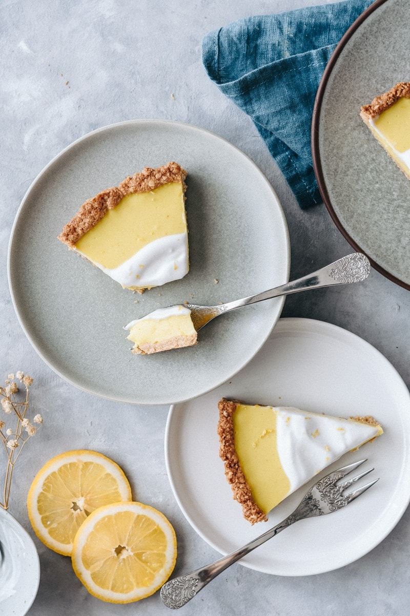 Tarte de limão e coco