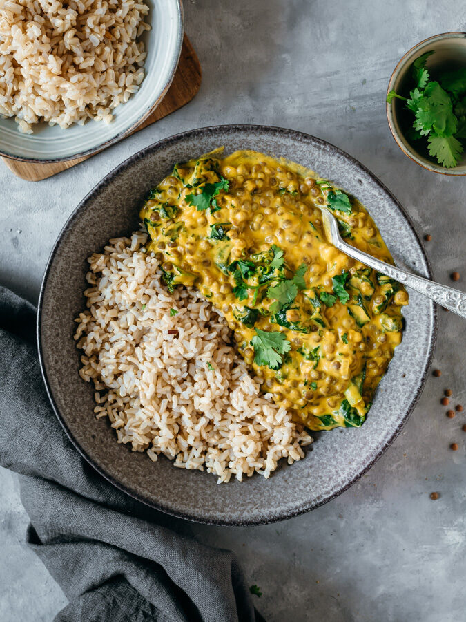 Caril de Lentilhas com Abobora