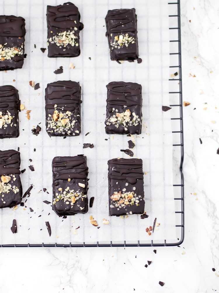 Barritas energéticas de chocolate