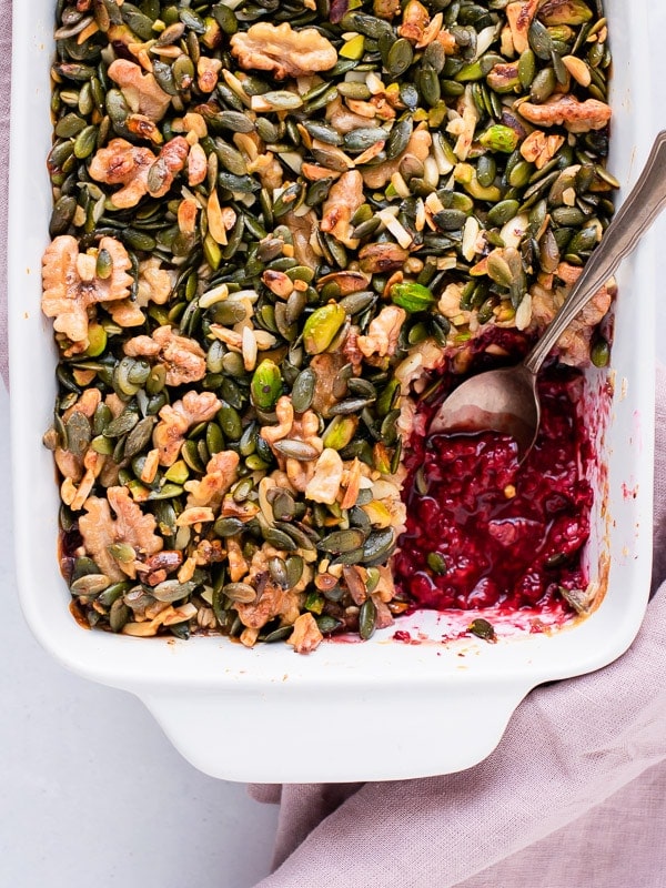 Papas de aveia no forno