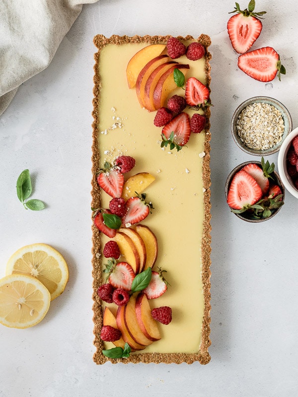 Tarte de pêssego saudável-2