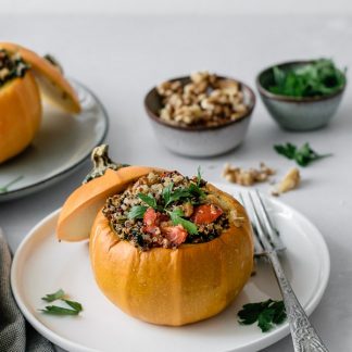 Courgette Recheada com Quinoa